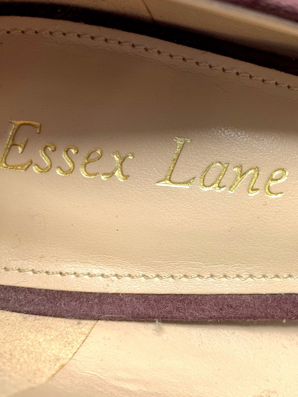 Essex Lane Margan Burgundy Suede Reptile Print Block Heel Pumps 8 Classic Preppy - Picture 13 of 15